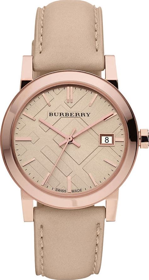 burberry women's watch leather strap